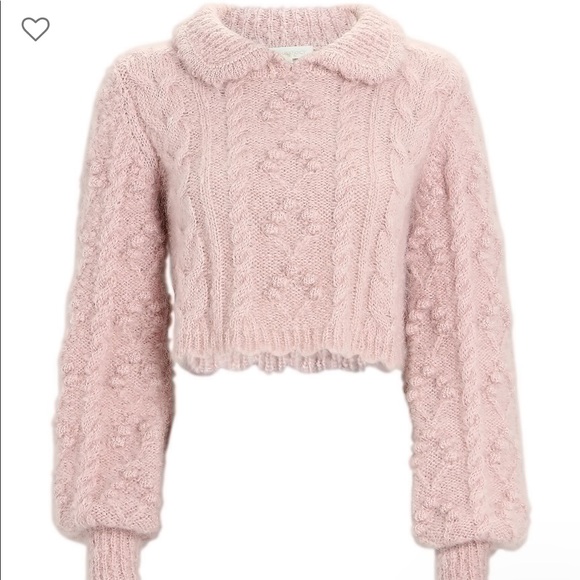 Brand New! LoveShackFancy Berget Cropped Sweater!
